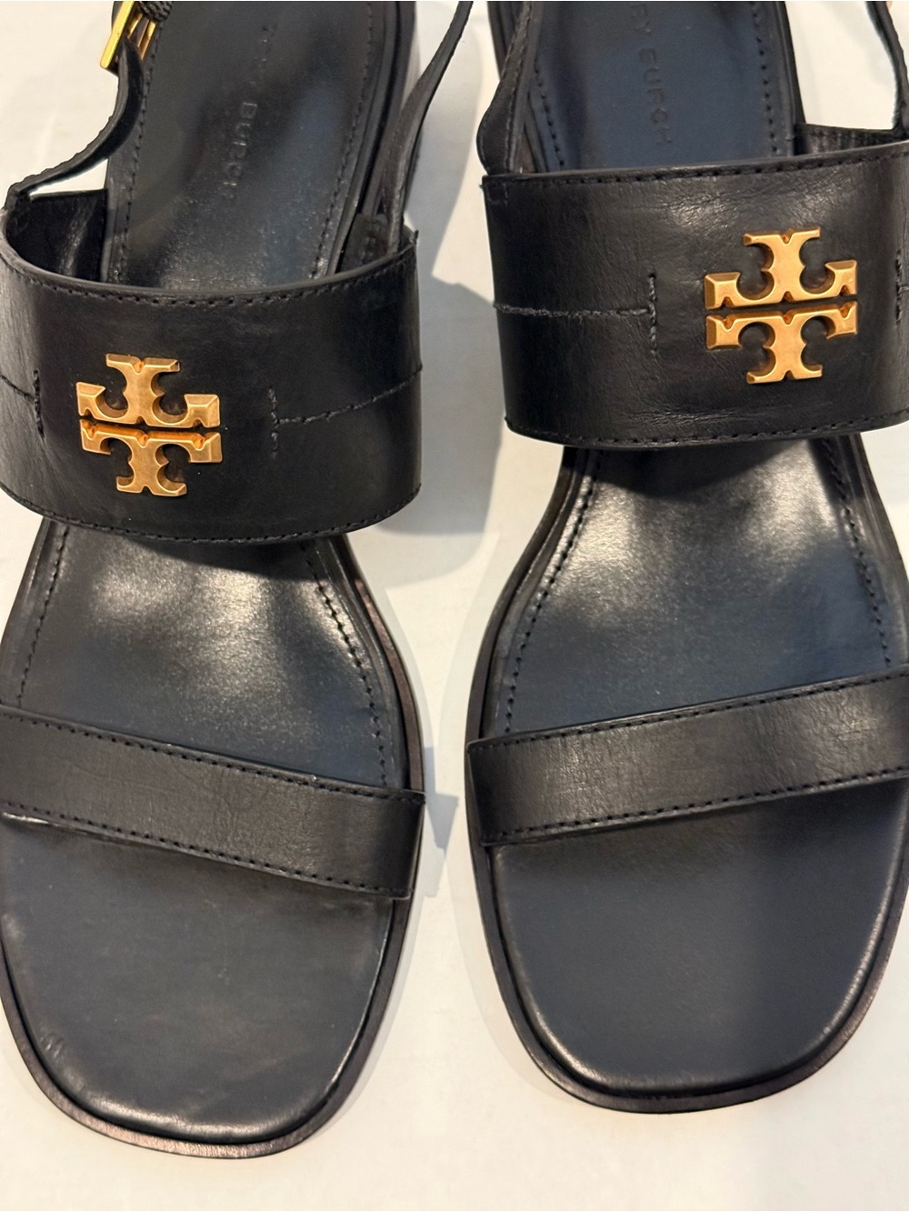 Tory Burch Eleanor Block Heel Sandals Size 10 - Picture 16 of 16